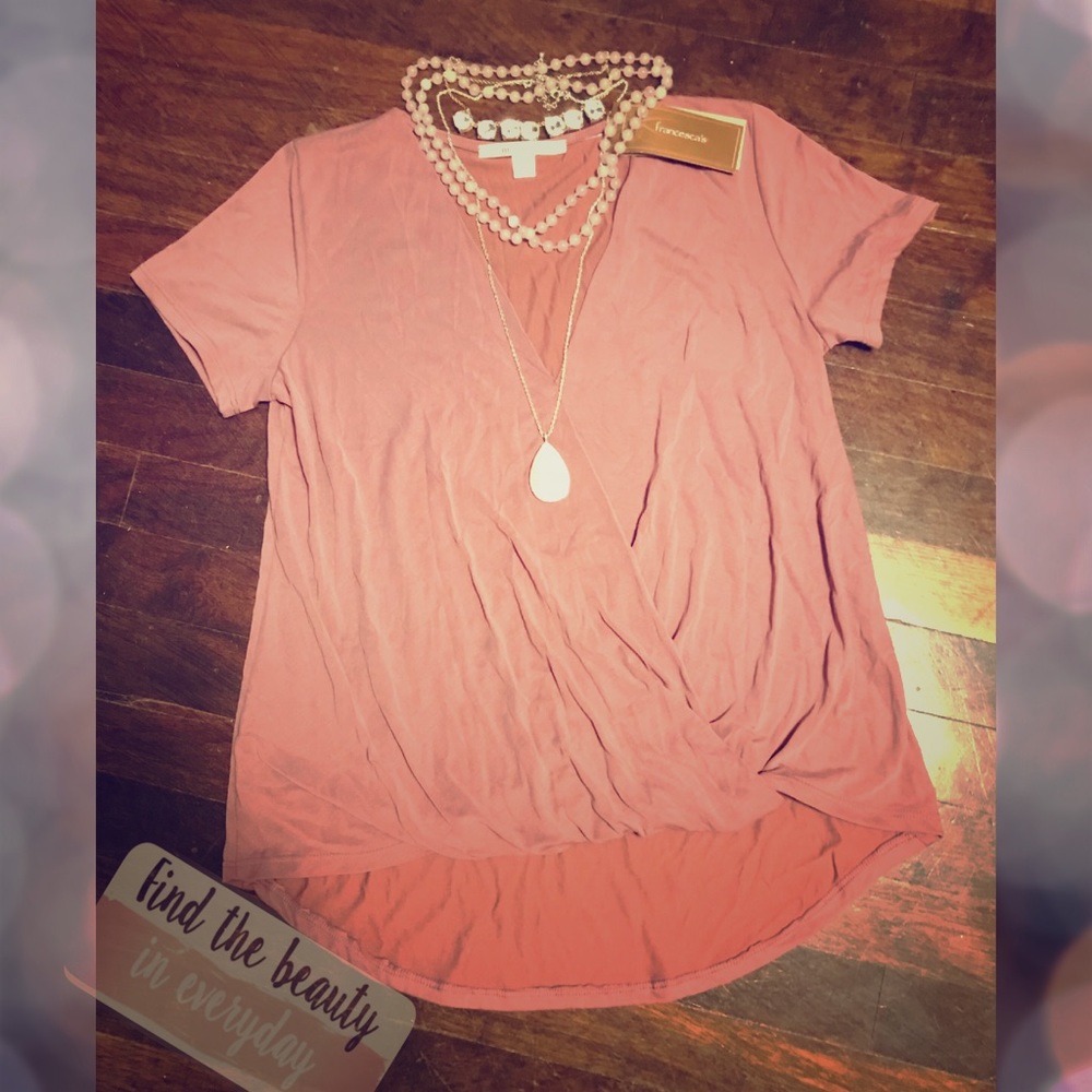 Francesca’s Alya V-neck Cross-wrap Top